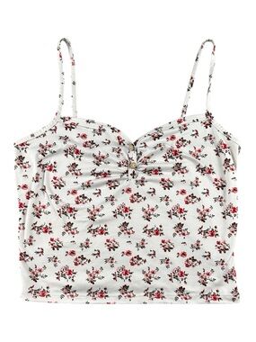 Timing Floral Cami Cropped Tank Top Size Large